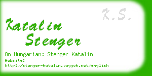 katalin stenger business card